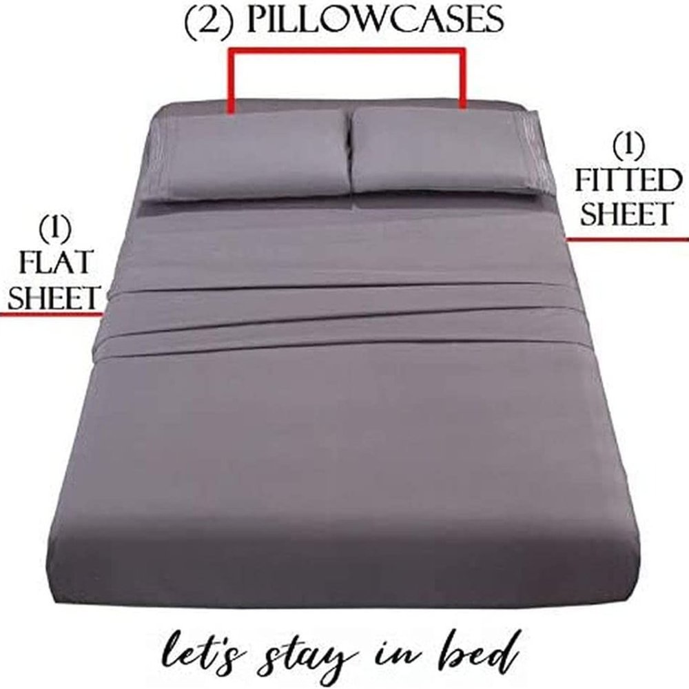 New 1500 Thread Count Wrinkle & Fade Resistant Quality 4-Piece - Picture 6 of 8